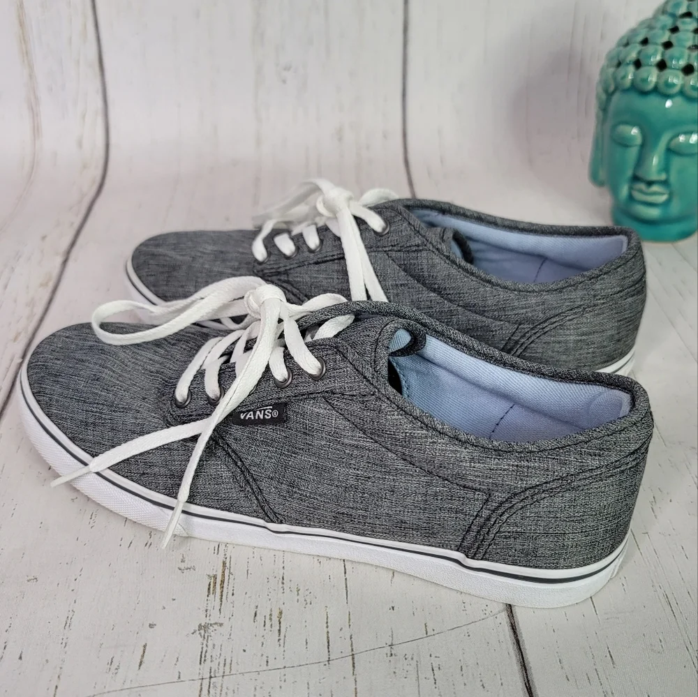 Vans Classic Canvas Gray/White Low Top Skate Casual Shoe Women's Size 6.5 - Picture 8 of 14